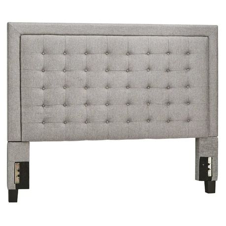 Trevoux Upholstered Headboard in Light Grey Beige - Quality, Style, and Functionality for Your Home - Just Home Furniture™