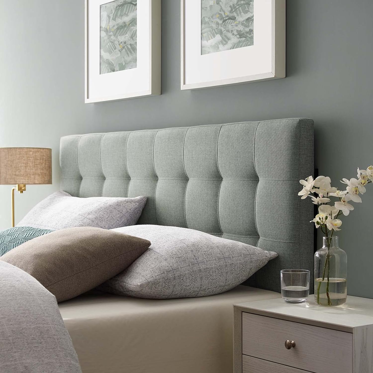 Tufted Linen Fabric Upholstered Headboard - Quality, Style, and Functionality for Your Home - Just Home Furniture™