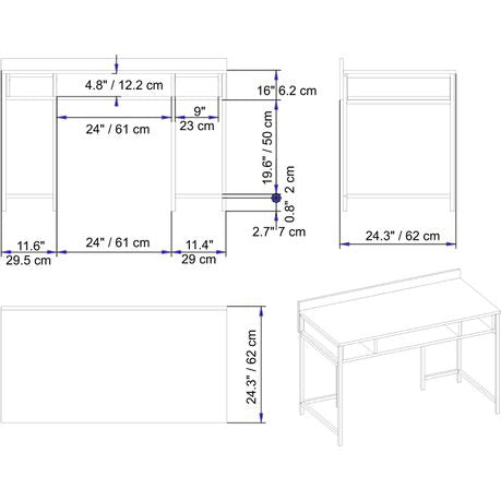 Tumata Study Desk - Quality, Style, and Functionality for Your Home - Just Home Furniture™