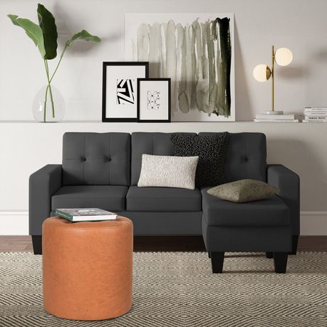 Vegan Leather Round Ottoman - Quality, Style, and Functionality for Your Home - Just Home Furniture™