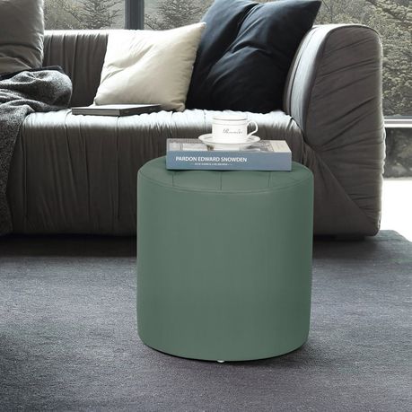 Vegan Leather Round Ottoman - Quality, Style, and Functionality for Your Home - Just Home Furniture™