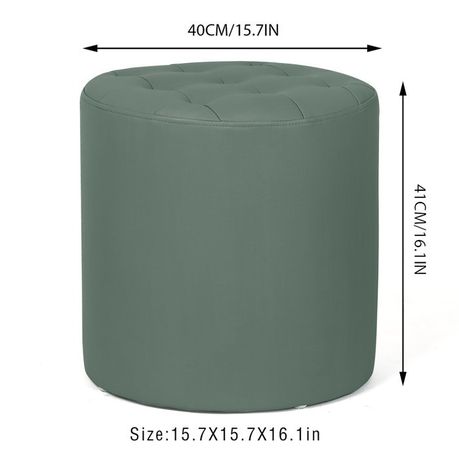 Vegan Leather Round Ottoman - Quality, Style, and Functionality for Your Home - Just Home Furniture™