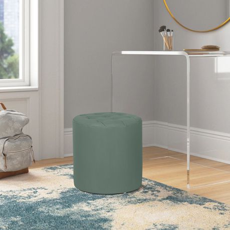 Vegan Leather Round Ottoman - Quality, Style, and Functionality for Your Home - Just Home Furniture™