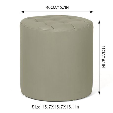 Vegan Leather Round Ottoman - Quality, Style, and Functionality for Your Home - Just Home Furniture™