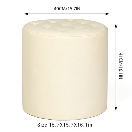 Vegan Leather Round Ottoman - Quality, Style, and Functionality for Your Home - Just Home Furniture™