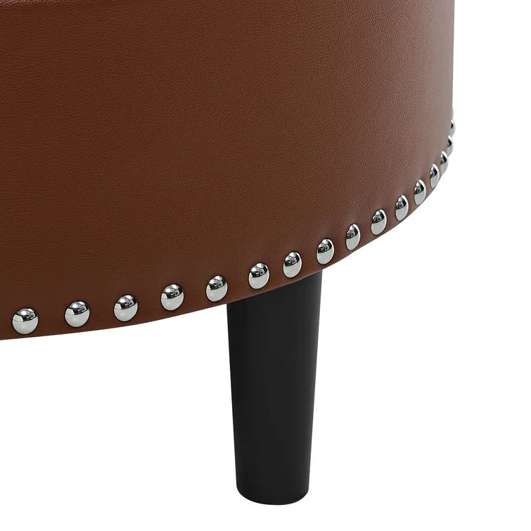 Vegan Leather Storage Ottoman - Quality, Style, and Functionality for Your Home - Just Home Furniture™