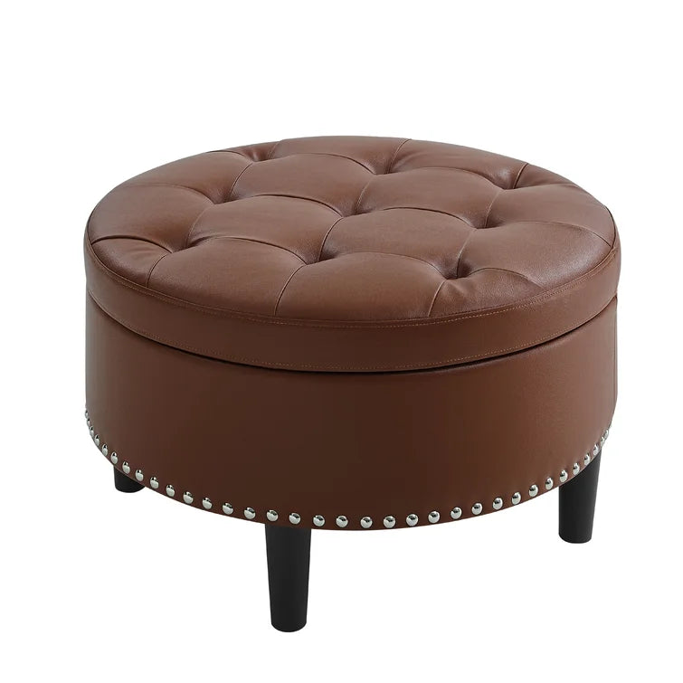 Vegan Leather Storage Ottoman - Quality, Style, and Functionality for Your Home - Just Home Furniture™