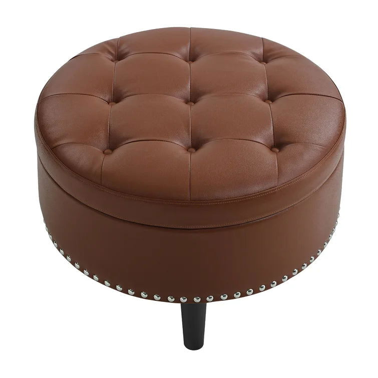 Vegan Leather Storage Ottoman - Quality, Style, and Functionality for Your Home - Just Home Furniture™