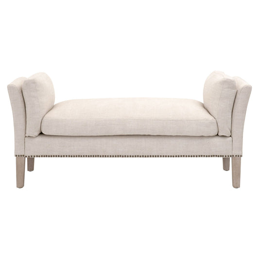 Warner Bench, Bisque French Linen - Quality, Style, and Functionality for Your Home - Just Home Furniture™
