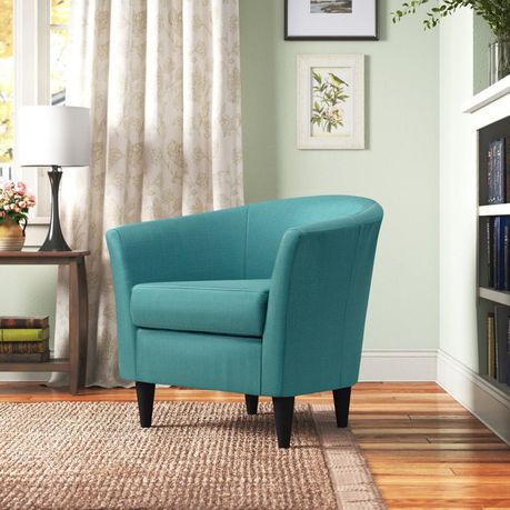 Just Home Hansley Upholstered Barrel Chair