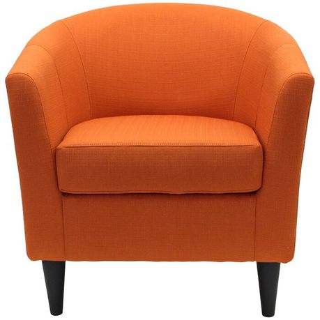 Just Home Hansley Upholstered Barrel Chair