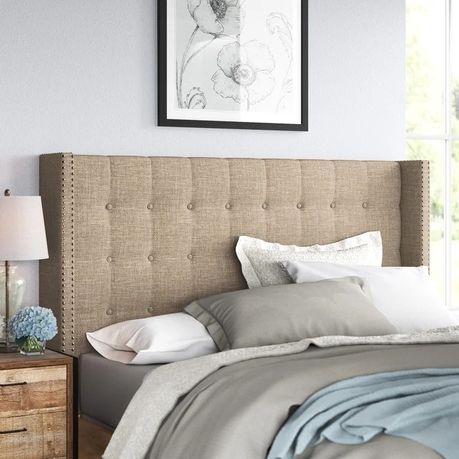 Achenbach Upholstered Headboard in Cream Beige - Just Home Furniture