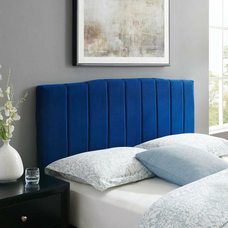 Arnett Blue Upholstered Headboard - Just Home Furniture